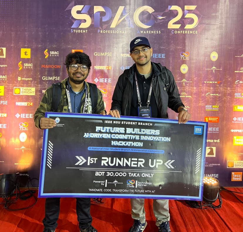1st Runner-up — IEEE NSU Future Builders Hackathon